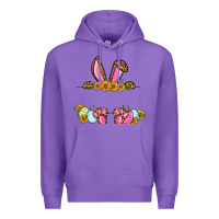 Purple Western Easter bunny name frame Premium Hoodie - OliviaCreatesArt