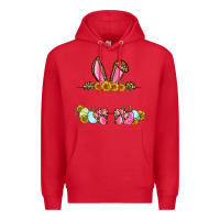 Red Western Easter bunny name frame Premium Hoodie - OliviaCreatesArt