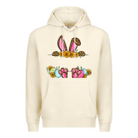 Sandshell Western Easter bunny name frame Premium Hoodie - OliviaCreatesArt