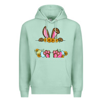 Seafoam Western Easter bunny name frame Premium Hoodie - OliviaCreatesArt
