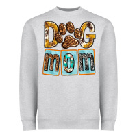 Dog Mom With Paw Heavyweight Sweatshirt | Teevron