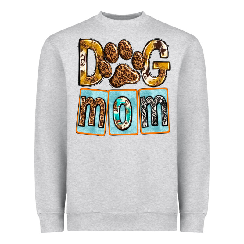 Dog Mom With Paw Heavyweight Sweatshirt by texasbilliewilder | Teevron