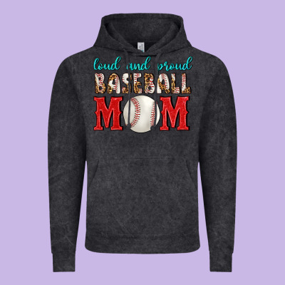 Loud And Proud Baseball Mom Vintage Hoodie Designed By Bundleandbundleshop