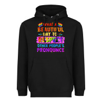 Black what a beautiful day to respect other people Heavyweight Hoodie - FaDigitalArtStudio
