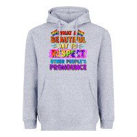 Heather Grey what a beautiful day to respect other people Heavyweight Hoodie - FaDigitalArtStudio