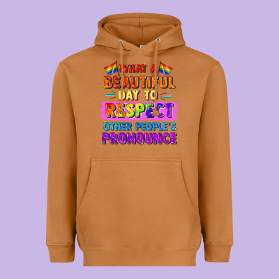 What A Beautiful Day To Respect Other People Heavyweight Hoodie Designed By Fadigitalartstudio