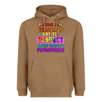 Toasted Coconut what a beautiful day to respect other people Heavyweight Hoodie - FaDigitalArtStudio