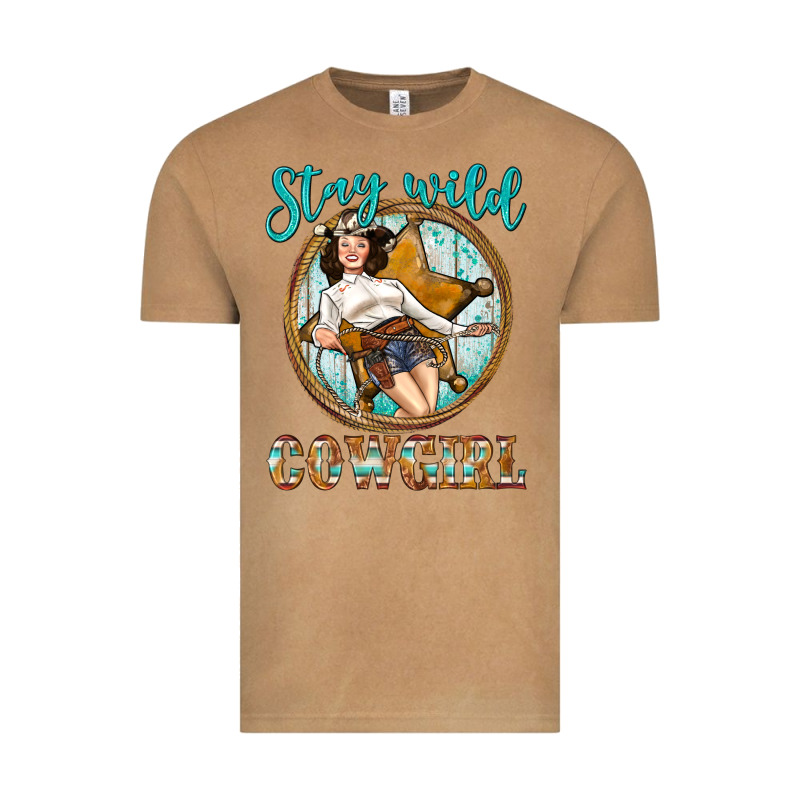 Western Stay Wild Cowgirl Vintage Tee by BundleAndBundleShop | Teevron