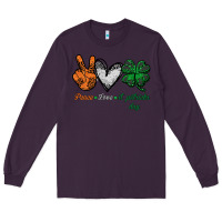 Plum peace love st patrick's day Long Sleeve Tee - Bettercallsaul