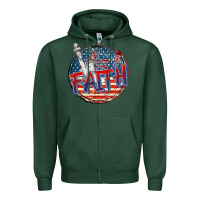Sports Green faith usa Zipper Hoodie - CowGirlArtShop