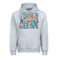 Heather Grey Nursing is a work of heart Urban Hoodie - CowhideDigitalArt