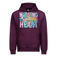 Mauve Wine Nursing is a work of heart Urban Hoodie - CowhideDigitalArt