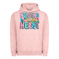 Pigment Salmon Nursing is a work of heart Urban Hoodie - CowhideDigitalArt