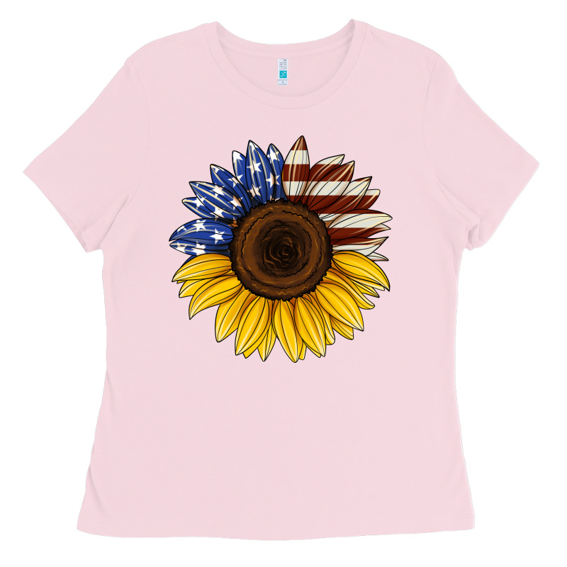 American Flag Sunflower Ladies Tee by Jasminsmagicworld | Teevron