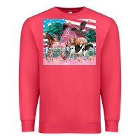 Cardinal American farm animals tumbler 4th of july Premium Sweatshirt - FaDigitalArtStudio