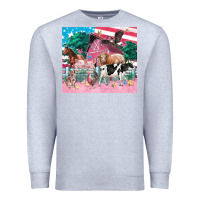 Heather Grey American farm animals tumbler 4th of july Premium Sweatshirt - FaDigitalArtStudio