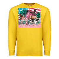 Lemon American farm animals tumbler 4th of july Premium Sweatshirt - FaDigitalArtStudio