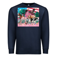 Navy American farm animals tumbler 4th of july Premium Sweatshirt - FaDigitalArtStudio
