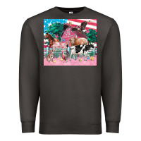 Smoke American farm animals tumbler 4th of july Premium Sweatshirt - FaDigitalArtStudio