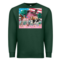 Sports Green American farm animals tumbler 4th of july Premium Sweatshirt - FaDigitalArtStudio