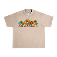 French Oak hello fall pumpkin sunflower Urban Heavy Tee - JahusDesignShop
