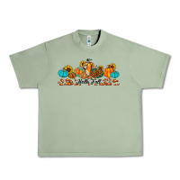 Oil Green hello fall pumpkin sunflower Urban Heavy Tee - JahusDesignShop