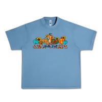 Pebble Blue hello fall pumpkin sunflower Urban Heavy Tee - JahusDesignShop