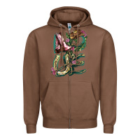 Chestnut Love boots horseshoe Zipper Hoodie - HowdyJamesFarm