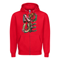 Red Love boots horseshoe Zipper Hoodie - HowdyJamesFarm