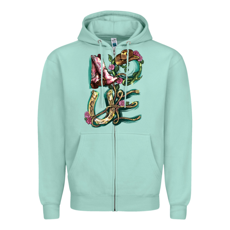 Love Boots Horseshoe Zipper Hoodie by HowdyJamesFarm | Teevron