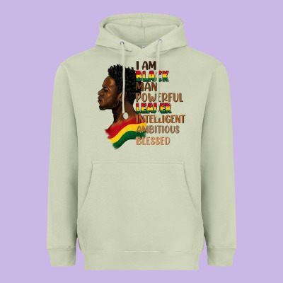 I Am Black Man Heavyweight Hoodie Designed By Fadigitalartstudio