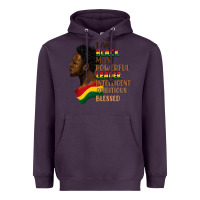 Plum I am black man Heavyweight Hoodie - FaDigitalArtStudio