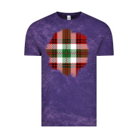 Cloud Purple Christmas Tartan Patch Vintage Tee - BundleAndBundleShop