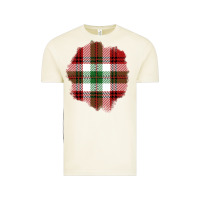 Vintage Arctic Christmas Tartan Patch Vintage Tee - BundleAndBundleShop