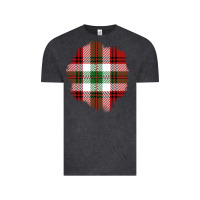 Vintage Black Christmas Tartan Patch Vintage Tee - BundleAndBundleShop