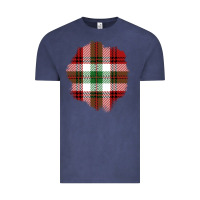Vintage Denim Christmas Tartan Patch Vintage Tee - BundleAndBundleShop