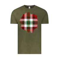 Christmas Tartan Patch Vintage Tee | Teevron