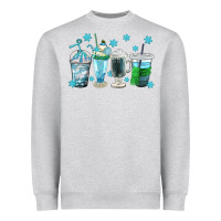 Heather Grey winter coffee cup Heavyweight Sweatshirt - texasbilliewilder