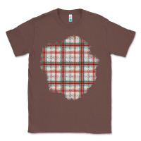 Chestnut Christmas Tartan Patch Classic Tee - BundleAndBundleShop