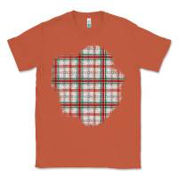 Copper Christmas Tartan Patch Classic Tee - BundleAndBundleShop