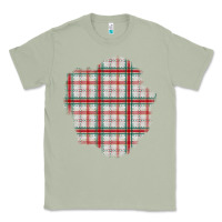 Matcha Christmas Tartan Patch Classic Tee - BundleAndBundleShop