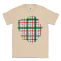 Mushroom Christmas Tartan Patch Classic Tee - BundleAndBundleShop