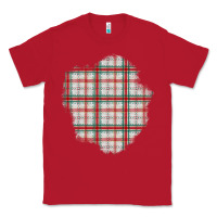 Red Christmas Tartan Patch Classic Tee - BundleAndBundleShop