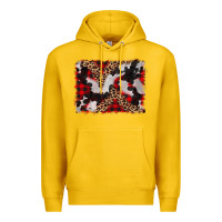 Lemon cowhide buffalo plaid leopad background Premium Hoodie - CowCowDesign