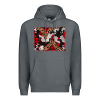 Rock cowhide buffalo plaid leopad background Premium Hoodie - CowCowDesign