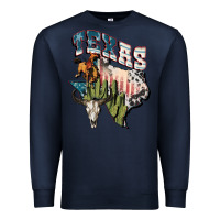 Navy Texas 4th of July Premium Sweatshirt - FaDigitalArtStudio