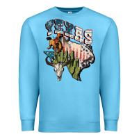 Ocean Blue Texas 4th of July Premium Sweatshirt - FaDigitalArtStudio