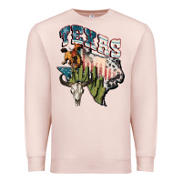 Pale Pink Texas 4th of July Premium Sweatshirt - FaDigitalArtStudio