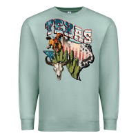 Seafoam Texas 4th of July Premium Sweatshirt - FaDigitalArtStudio