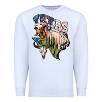 White Texas 4th of July Premium Sweatshirt - FaDigitalArtStudio